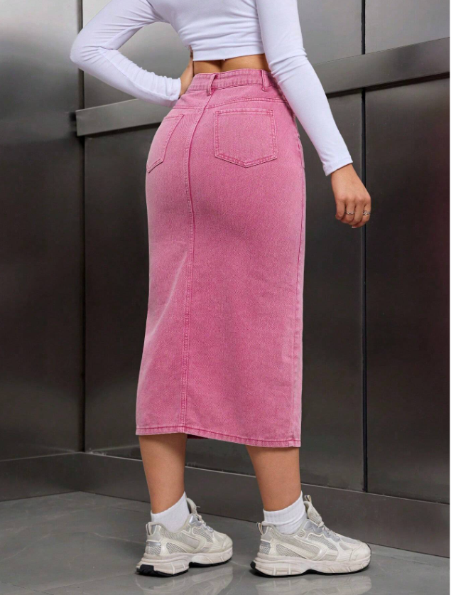 All the Colors Denim Skirt