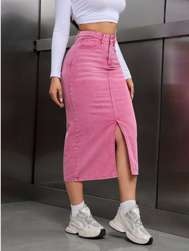 All the Colors Denim Skirt