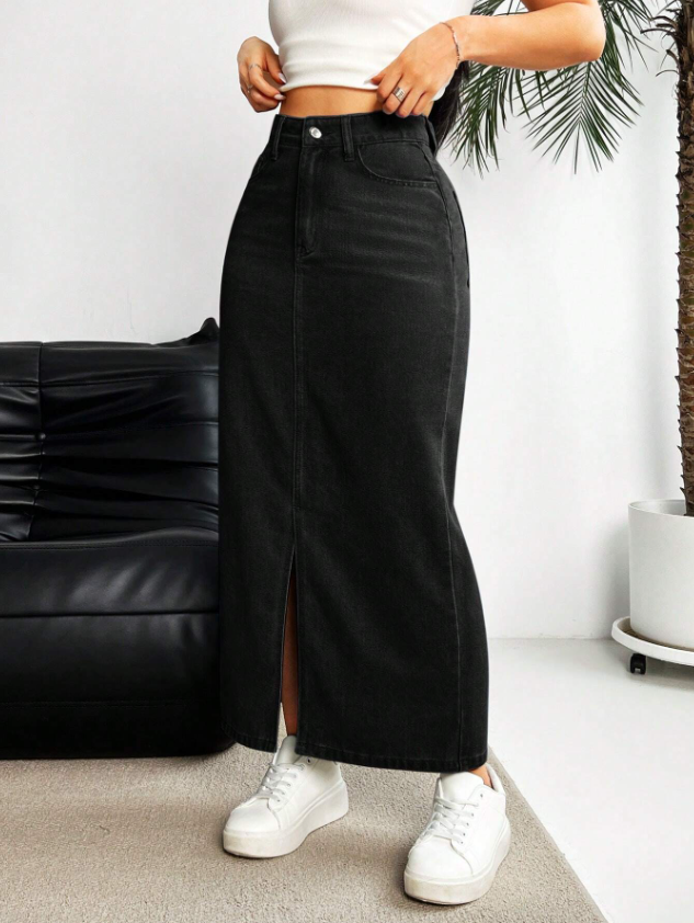 All the Colors Denim Skirt