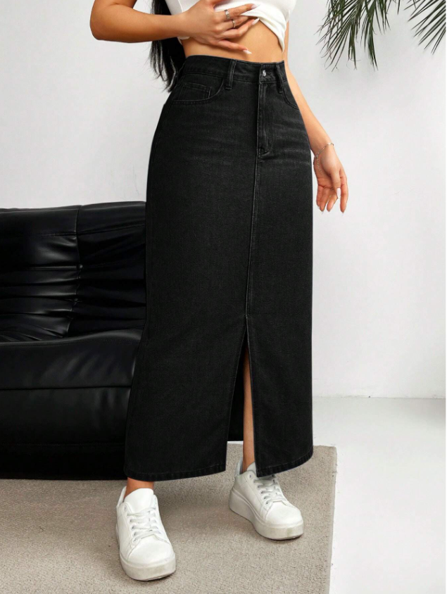All the Colors Denim Skirt