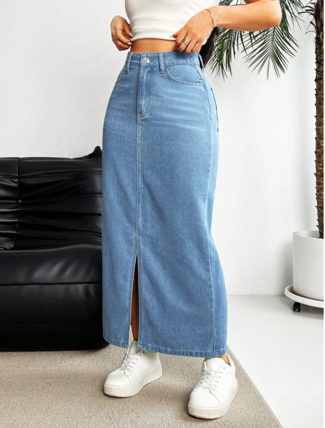 All the Colors Denim Skirt