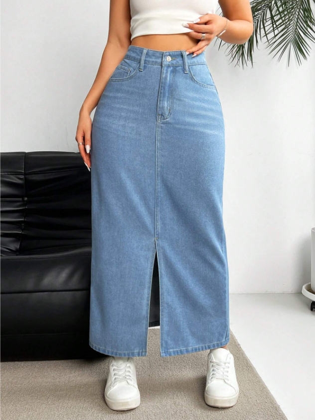 All the Colors Denim Skirt