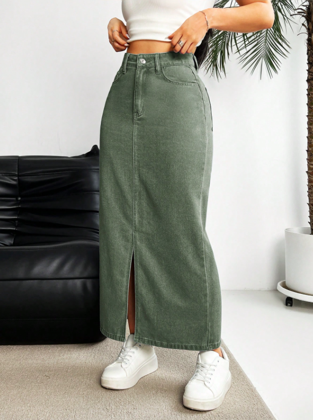All the Colors Denim Skirt