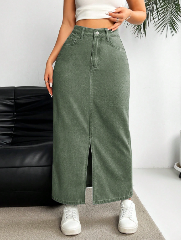 All the Colors Denim Skirt