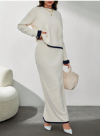 Softly Draped Knit Skirt and Top
