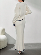 Softly Draped Knit Skirt and Top