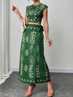 East Indian BohoChic Tribal Pattern Top and Skirt