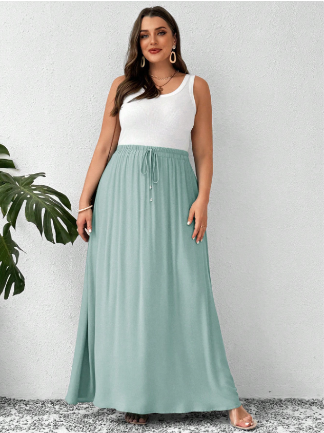 Jewel Color Tone Skirt PLUS