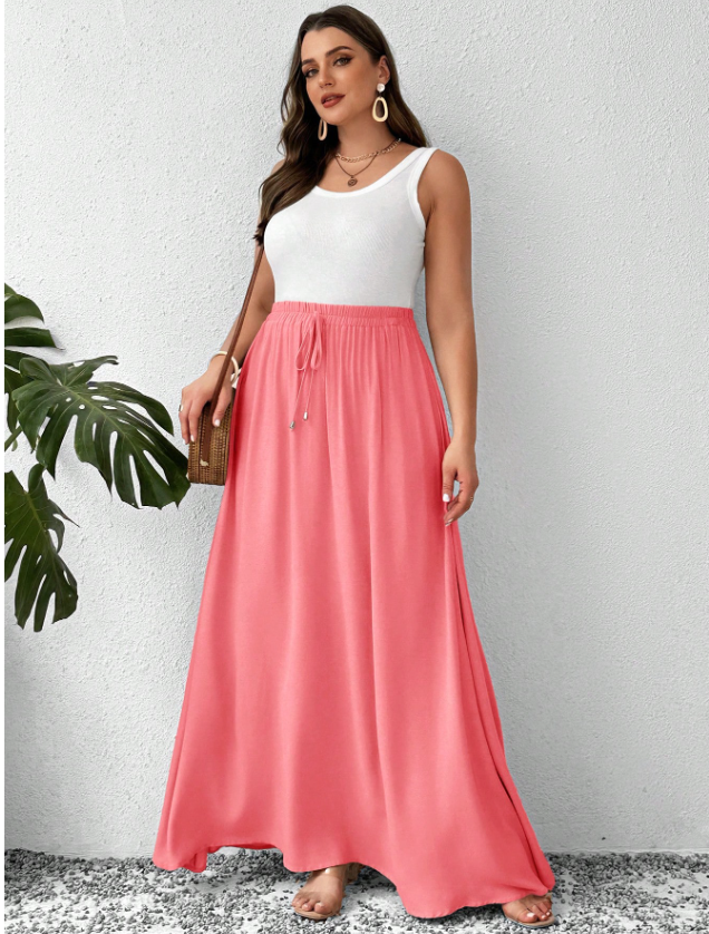 Jewel Color Tone Skirt PLUS