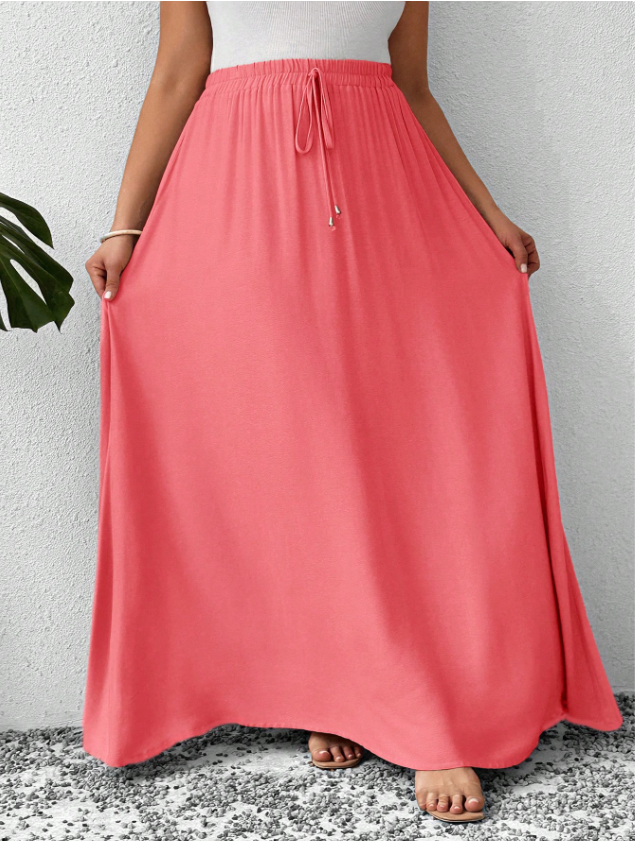 Jewel Color Tone Skirt PLUS