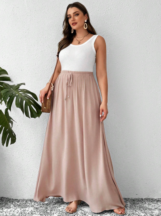 Jewel Color Tone Skirt PLUS