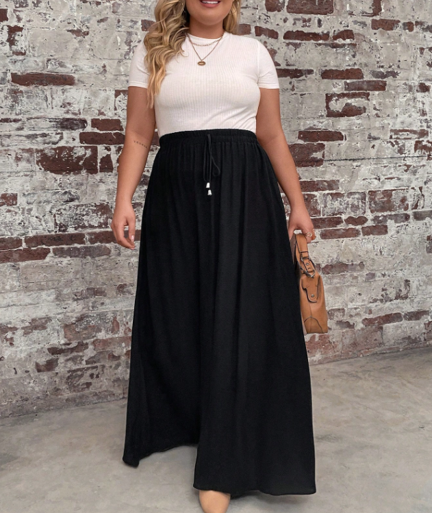 Jewel Color Tone Skirt PLUS