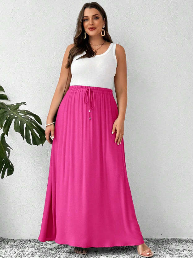 Jewel Color Tone Skirt PLUS