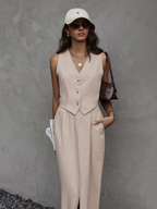 Dressy Sleeveless Vest Top & Skirt