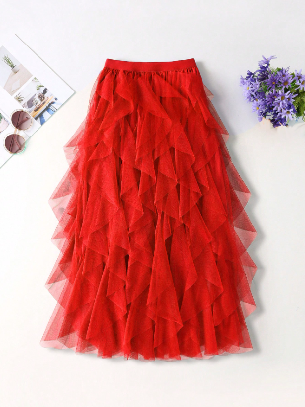 Tousled Layered Skirt