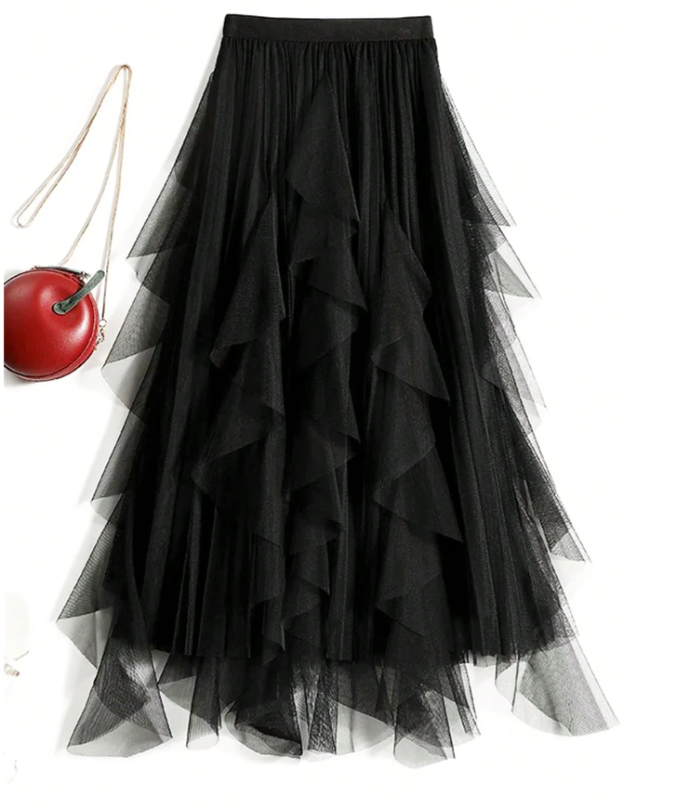 Tousled Layered Skirt
