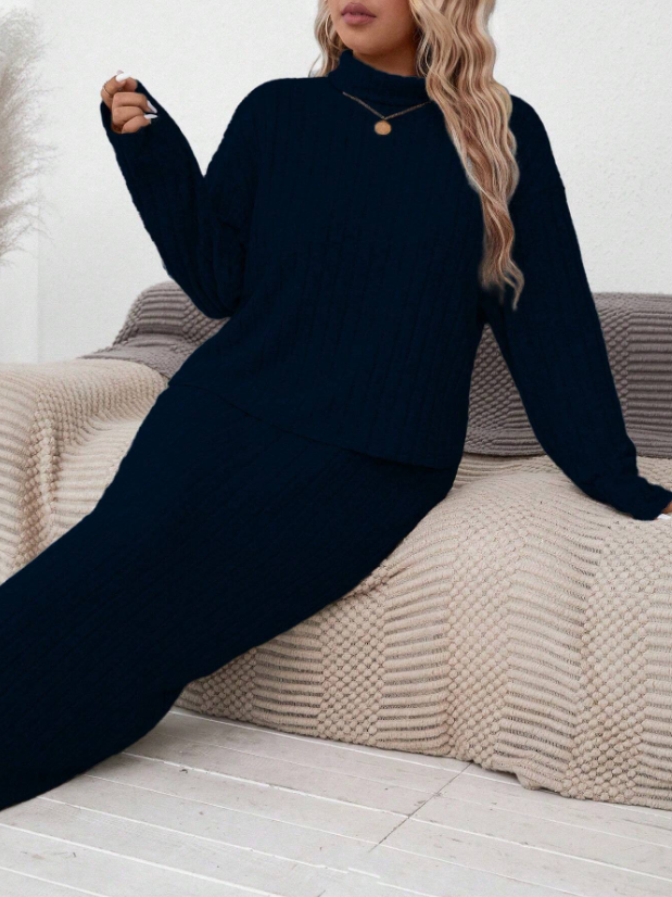 Turtle Neck Long Sleeve Set