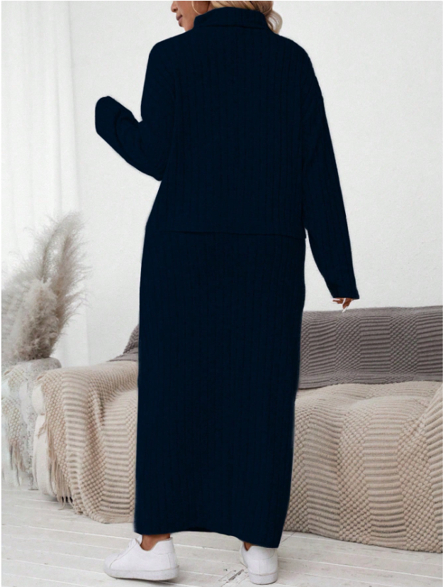 Turtle Neck Long Sleeve Set