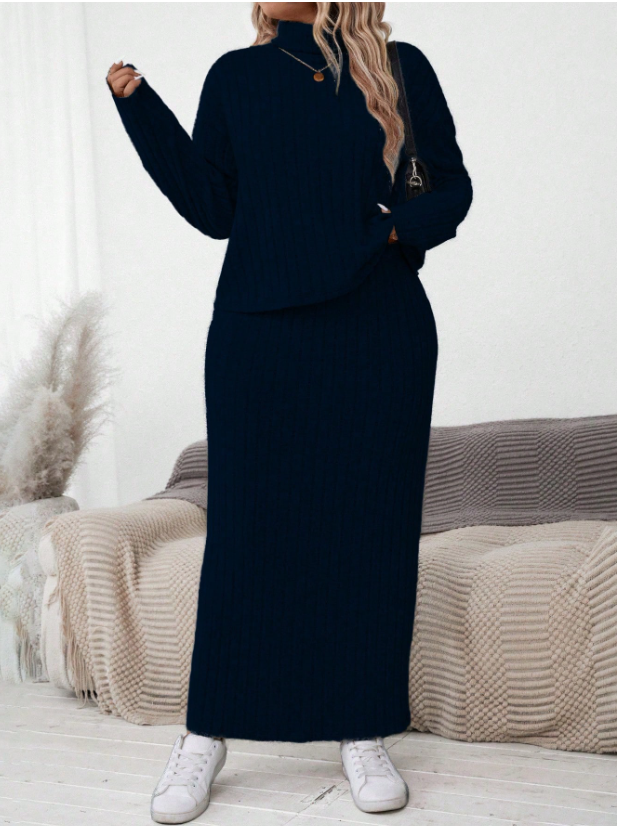 Turtle Neck Long Sleeve Set