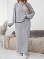 Turtle Neck Long Sleeve Set