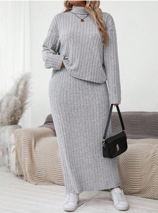 Turtle Neck Long Sleeve Set