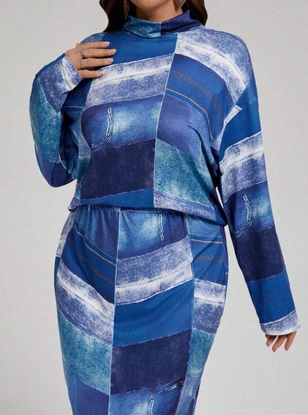 Turtle Neck Long Sleeve Set