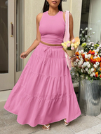 Basic Tank Top and Matching Skirt PLUS
