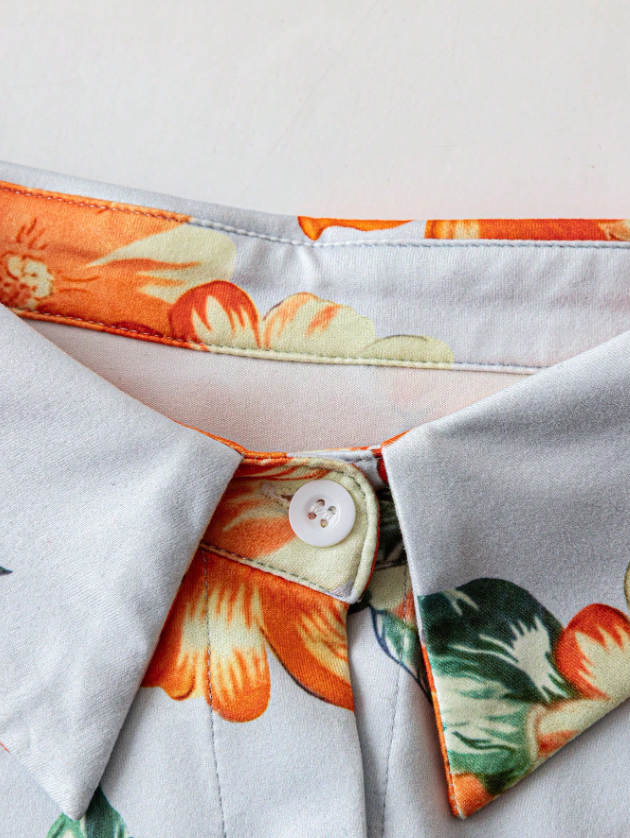 Floral Printed Top and Solid Skirt PLUS