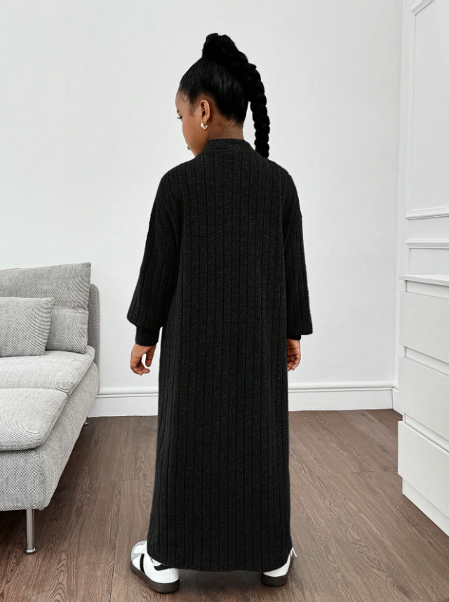 GIRLs Long Cardigan and Dress Set