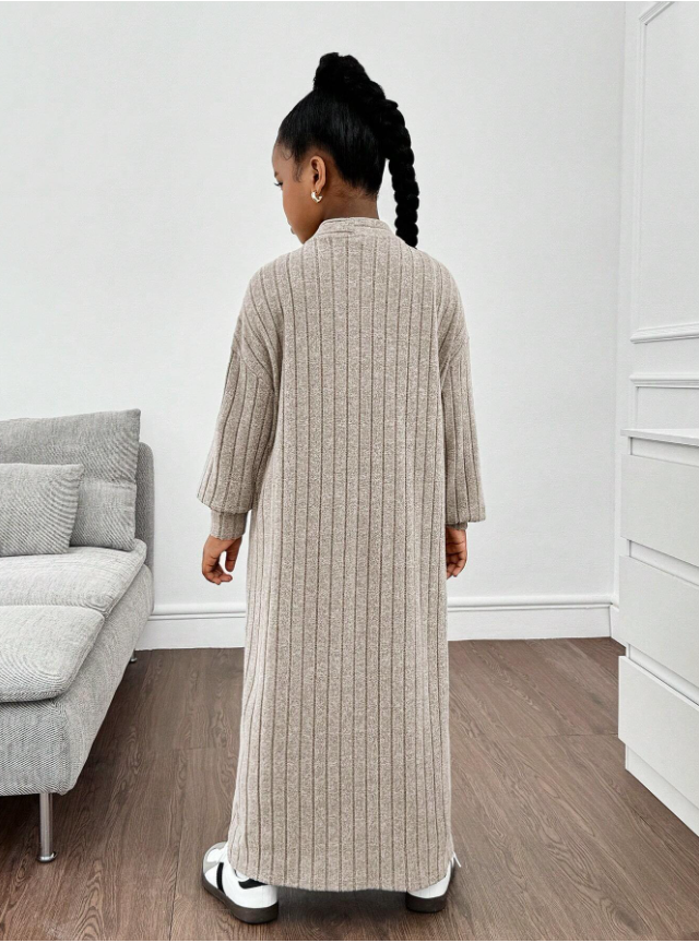 GIRLs Long Cardigan and Dress Set