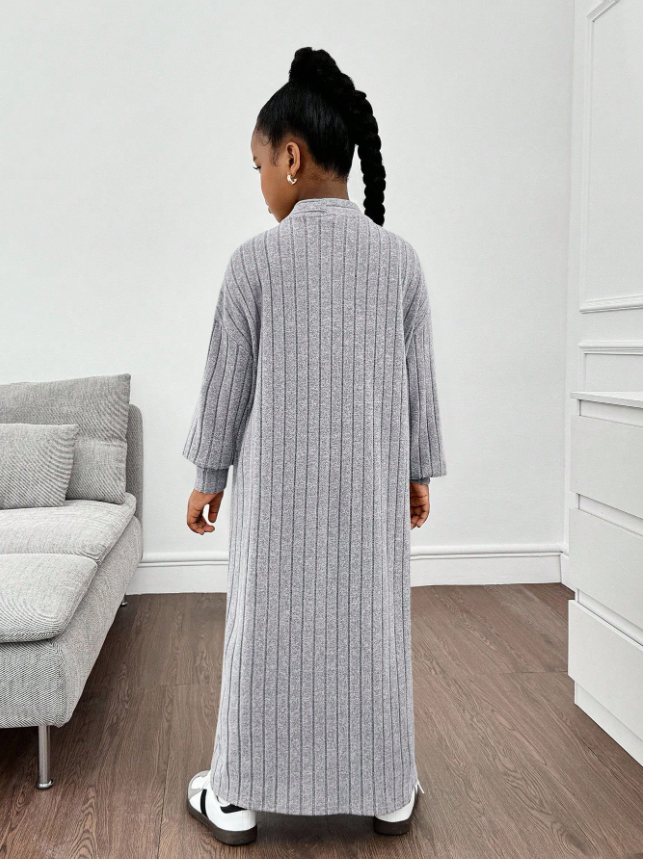 GIRLs Long Cardigan and Dress Set