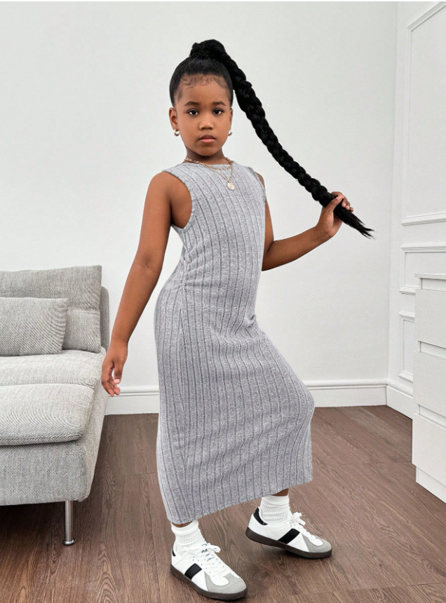 GIRLs Long Cardigan and Dress Set