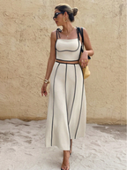 Elegantly Lined Skirt and Top