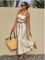 Elegantly Lined Skirt and Top