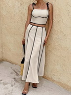Elegantly Lined Skirt and Top