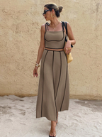 Elegantly Lined Skirt and Top