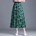Floral Detailing Over Lace Skirt